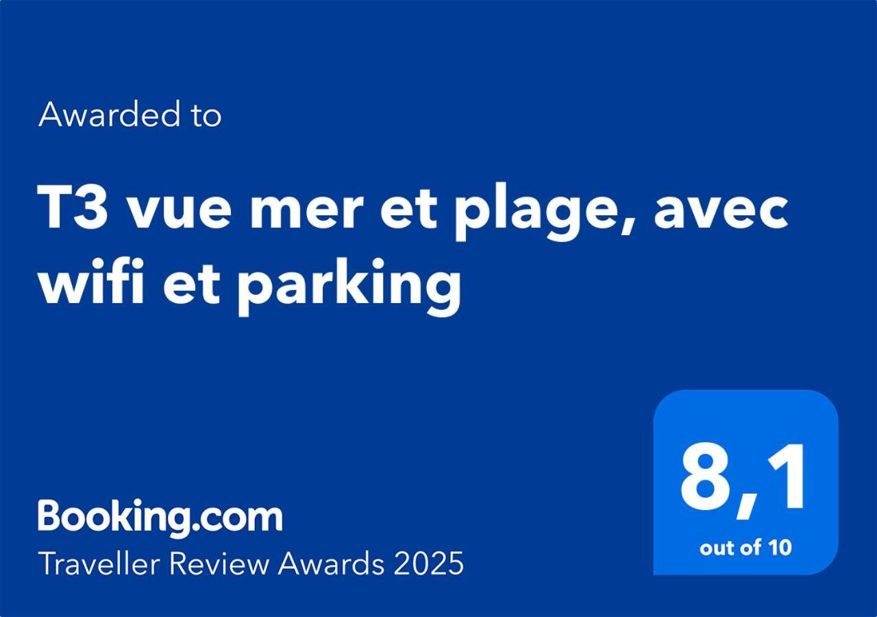 T3 Vue Mer Et Plage, Avec Wifi Et Parking Saint-Pierre-la-Mer  Exteriör bild